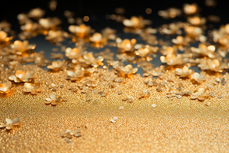 金色粒子下落金色粒子背景背景