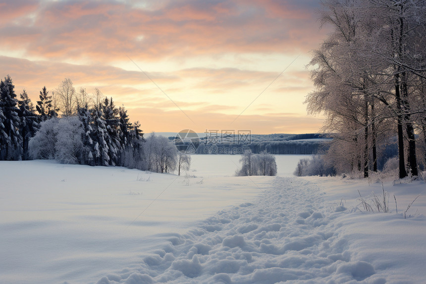 雪中的俄罗斯乡村图片