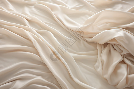 白色床单上的丝质床罩背景