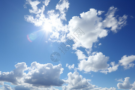 蓝天白云的唯美风景背景图片