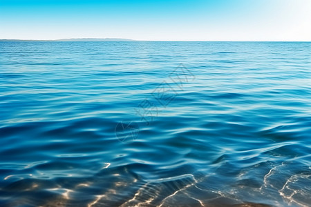 波光粼粼的海水图片