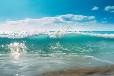 海浪拍打沙滩图片