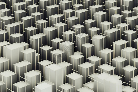 模块化的黑白的模块化建筑设计图片