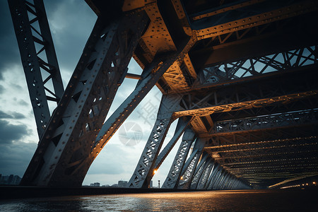 钢铁桥梁建筑高清图片