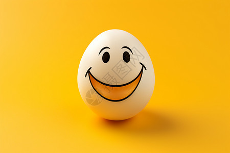 圆形笑脸素材一个笑脸的蛋壳设计图片