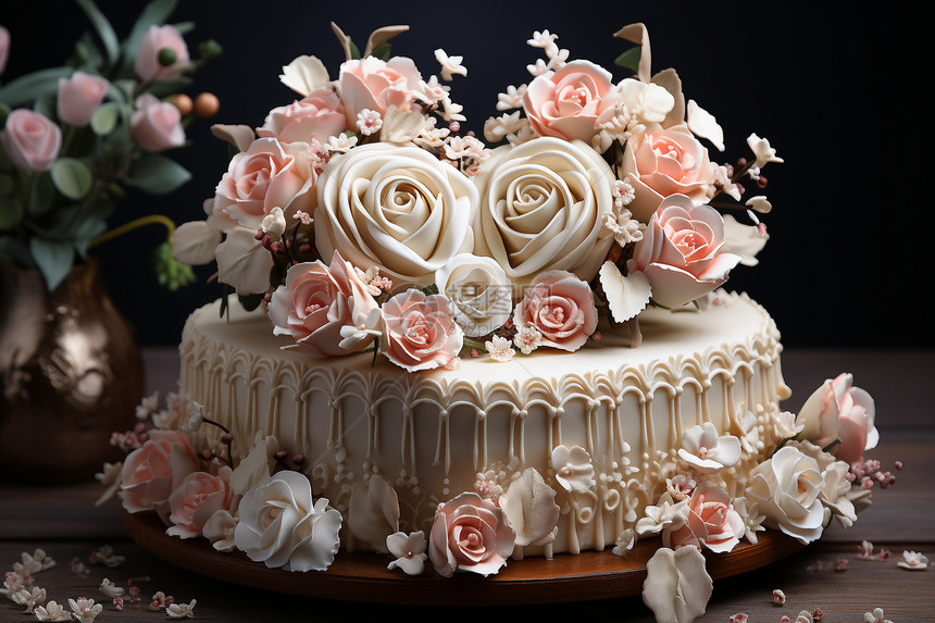 婚礼上浪漫的蛋糕图片