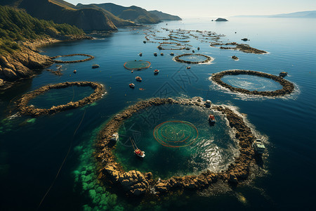 圈科技海鲜养殖圈背景