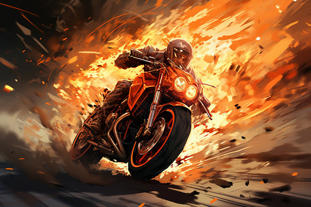 烈焰摩托勇者背景图片