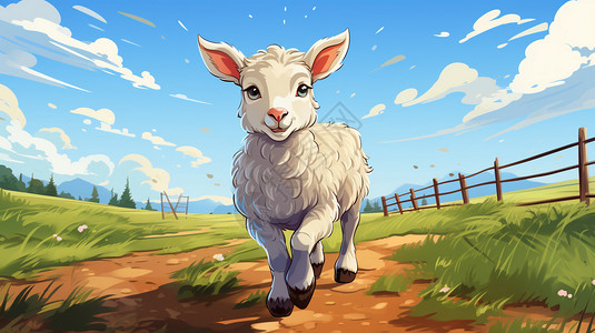小羊玛丽背景图片
