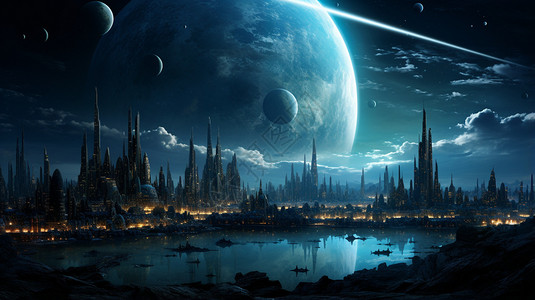冥王星上的城市图片