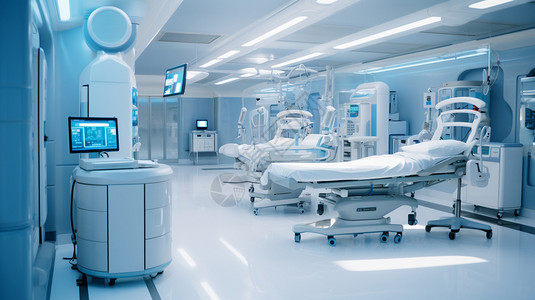 科室图标现代医院背景
