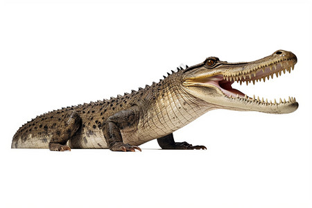 巨型鳄鱼爬行动物食鱼鳄高清图片