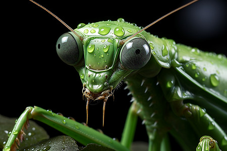 微观世界中的螳螂背景图片