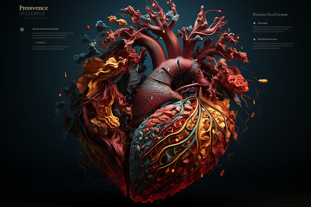心脏动脉模型图片