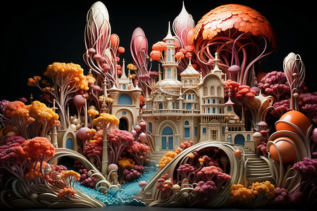 陶艺展示华丽奇幻的3D世界设计图片
