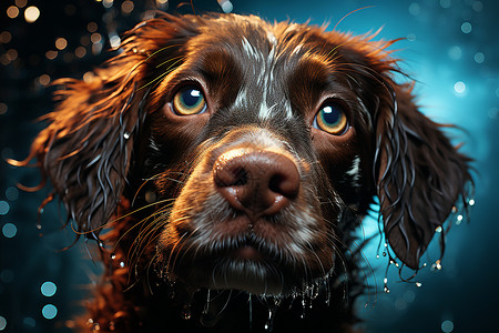 可爱动物头像小狗湿润的鼻子设计图片
