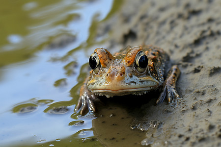 夏季田野中的青蛙背景图片