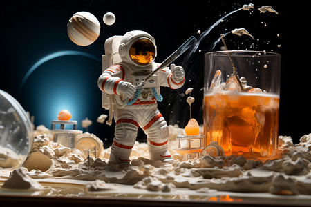 酒旅创新模型的宇航员设计图片