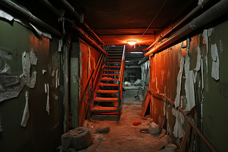 神秘破旧的实验室地下图片
