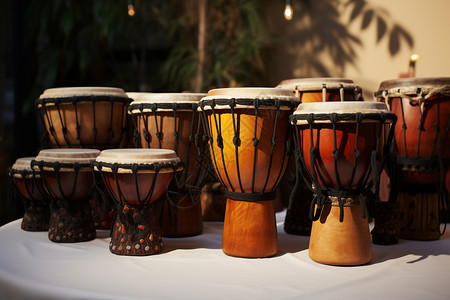 桌上的非洲鼓图片