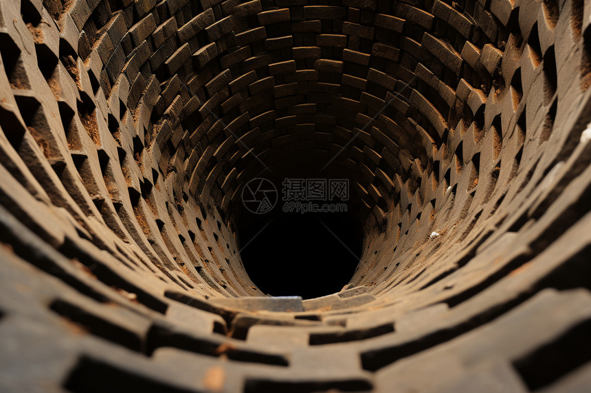 螺旋之墙的狭窄隧道图片