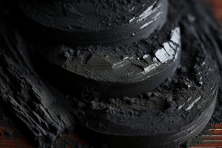 活性酶煤炭的粉末背景