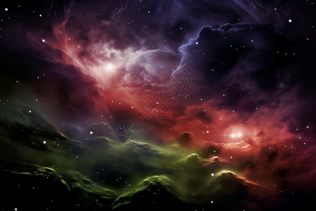 太空艺术之云中异光图片