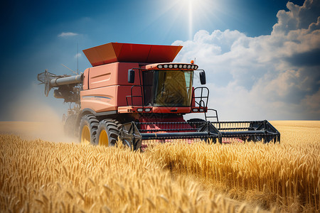 庄稼地收割的小麦背景图片