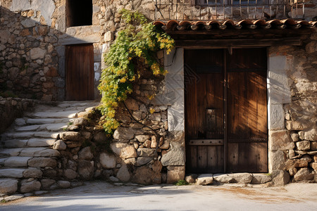 古老村落的入口图片