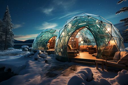 大帐篷北极圣域的玻璃小屋设计图片