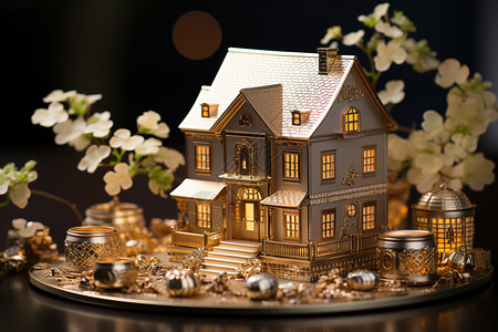 小投资大回报模型房屋3D金融概念设计图片