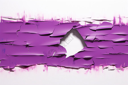 紫色墙漆上的裂口背景图片