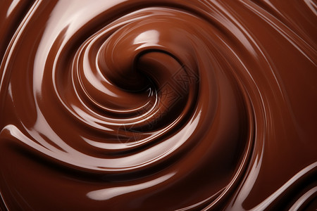 旋涡状流动的巧克力背景