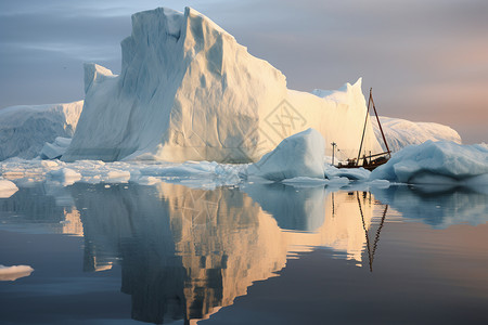 大海上的冰川图片