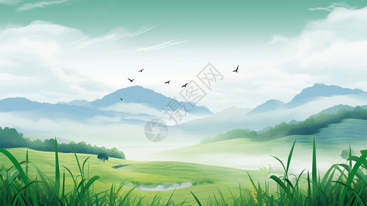 视觉冲击的稻田背景图片