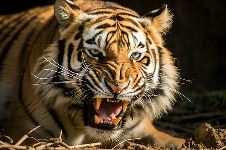 觅食中的老虎图片