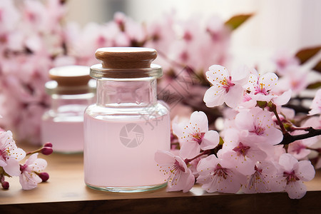 樱花香味的皮肤护理精华液图片