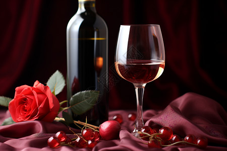 美味香醇的葡萄酒背景图片