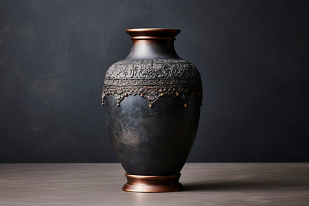 古代中国的陶器酒壶背景图片
