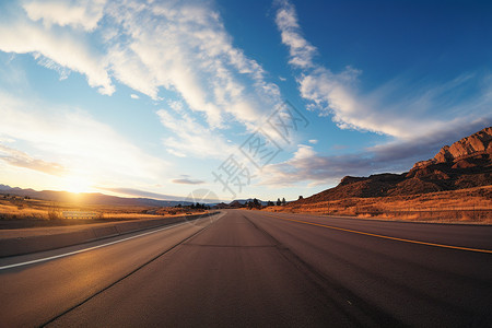 砂石地区的交通公路背景