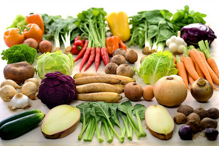 营养丰富的有机蔬菜图片