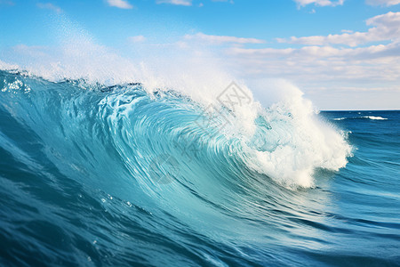 汹涌的海洋中的波浪背景
