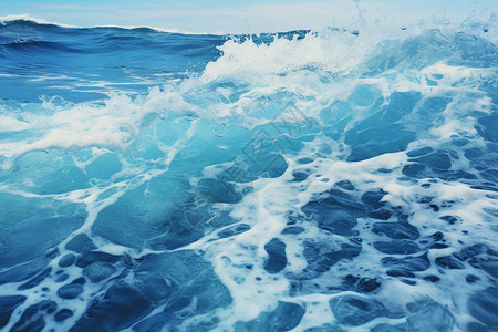 碧蓝海洋中的海洋背景图片