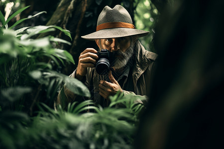 丛林中的探险者背景图片