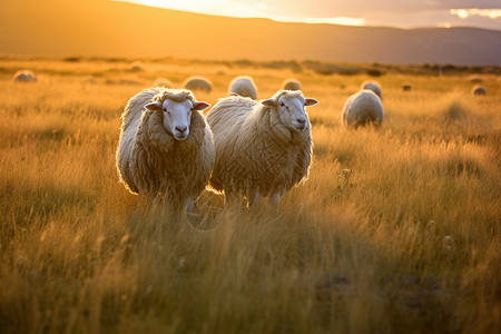 户外的农业绵羊图片