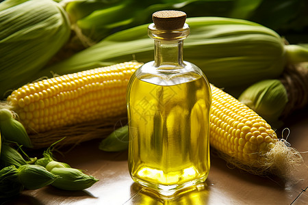健康的油和玉米图片