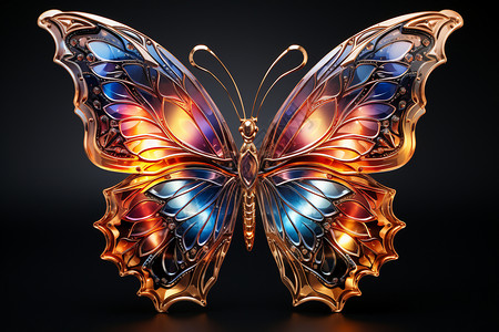 漂亮翅膀的蝴蝶漂亮的彩虹蝴蝶设计图片