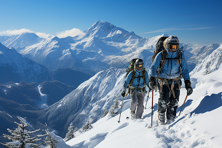 极限登山爱好者高清图片