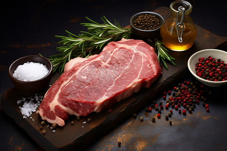 健康营养的生鲜牛排背景图片