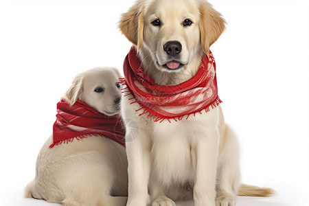 戴围巾的小狗戴着围巾的小狗背景